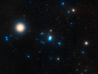 The Hyades cluster, which is the closest star cluster to Earth.