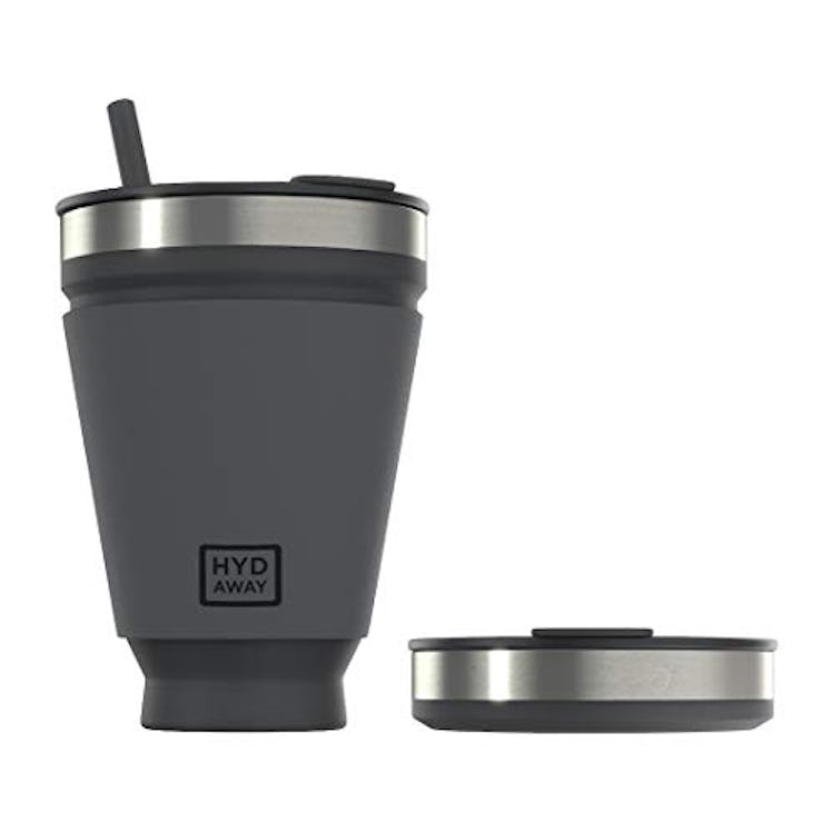 HYDAWAY Collapsible Tumbler with Lid and Straw