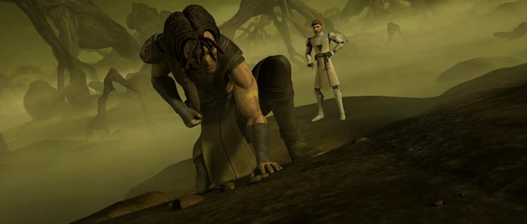 Quinlan Vos used psychometry as a tracking power in The Clone Wars. 