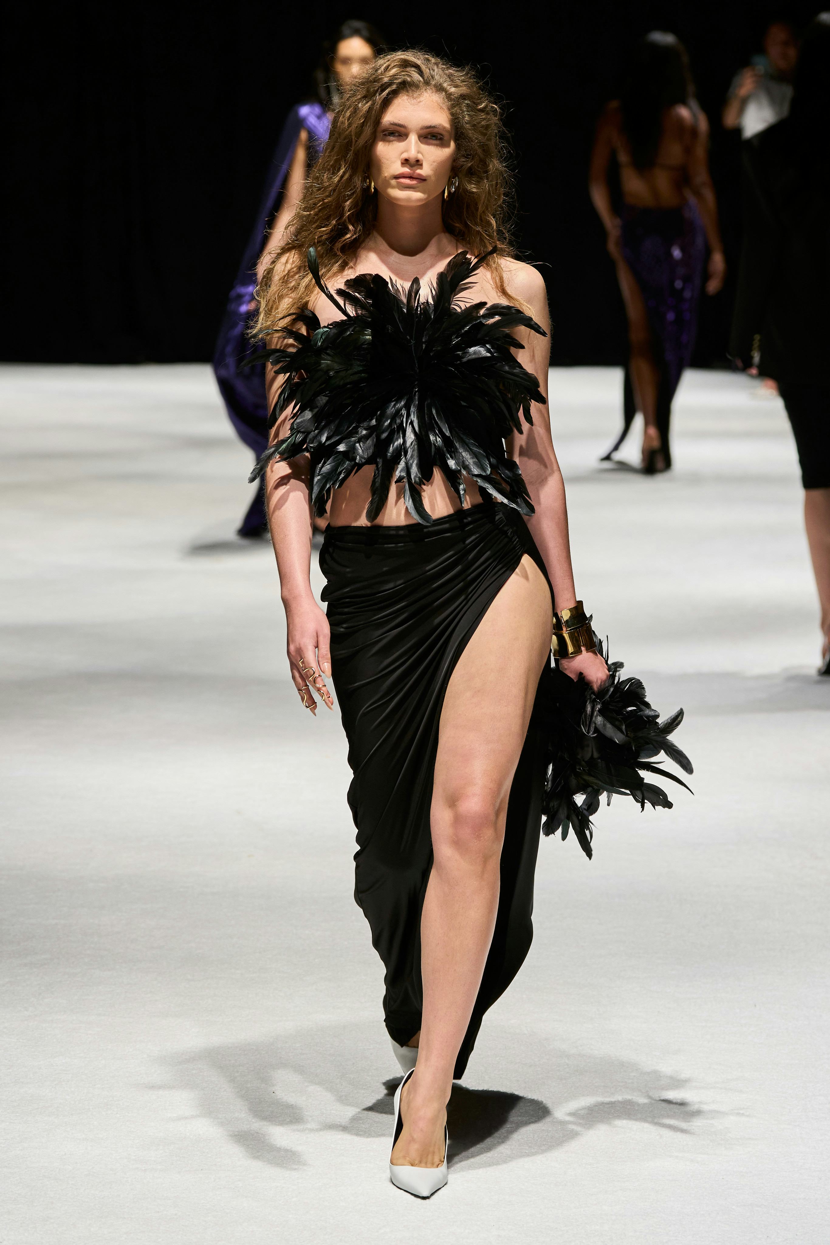 Valentina Sampaio walks the Retrofete runway.