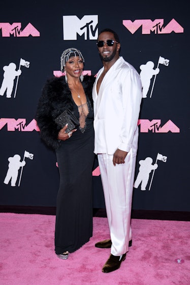Janice Combs and Diddy attend the 2023 MTV Video Music Awards at the Prudential Center on September ...