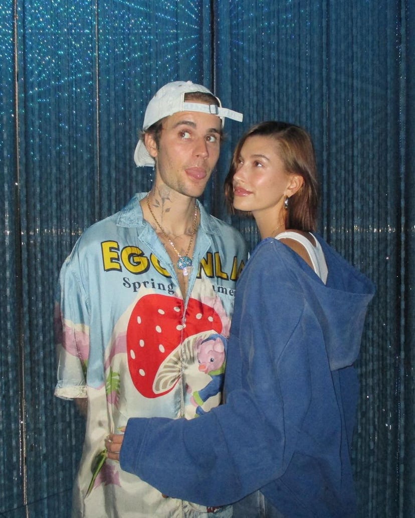 Hailey and Justin Bieber in a photo posted to Instagram.