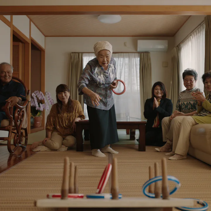A 100-year-old woman plays games with her family in 'Live to 100' on Netflix