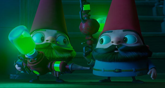 The gnomes in 'Gnome Alone,' a Halloween movie that isn't too scary for kids.