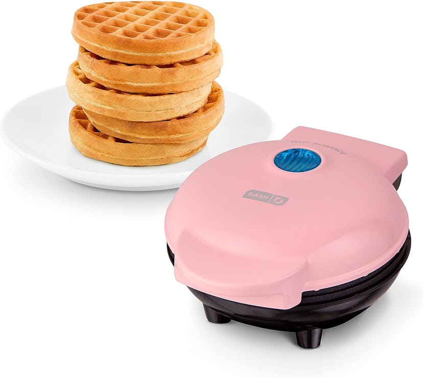 DASH DMW001AQ Mini Maker For Individual Waffles With Easy To Clean, Non-Stick Surfaces, 4 Inch, Aqua