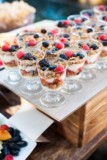 serve mini yogurt and berry parfaits at your birthday party 