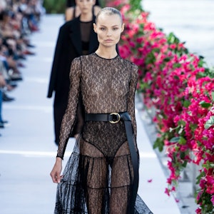 A model walks the runway during the Michael Kors Ready to Wear Spring/Summer 2024 fashion show