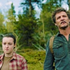 Bella Ramsey and Pedro Pascal as Ellie and Joel in 'The Last of Us' before Universal Studios' haunte...