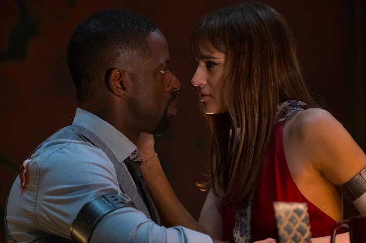 Sterling K. Brown and Sofia Boutella in Hotel Artemis