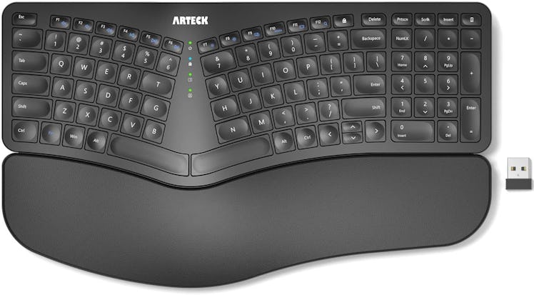 Arteck Split Ergonomic Keyboard with Cushioned Wrist and Palm Rest