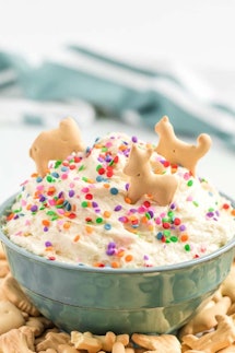 funfetti dip is a cute food idea for a kids birthday party 