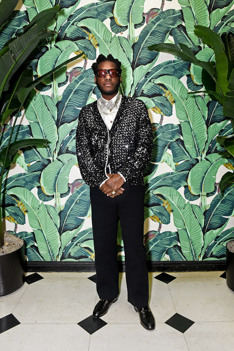 Leon Bridges attends Chanel & W Magazine's dinner and bingo event at Indochine in NYC