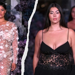 plus size models Jocelyn Corona and Paloma Elsesser from new york fashion week september 2023