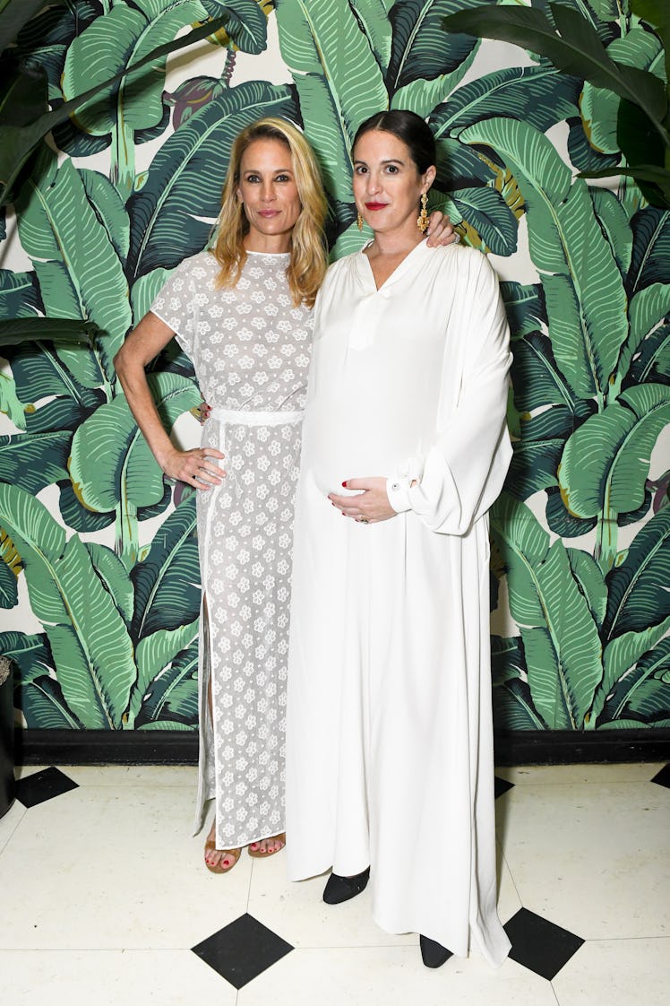 Rebekah McCabe and Sara Moonves attends Chanel & W Magazine's dinner and bingo event at Indochine in...