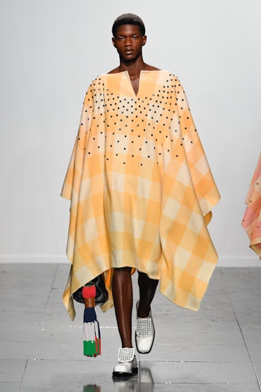 Model on the runway at the Stefan Cooke Spring 2024 Ready To Wear Runway Show held at Newgen Catwalk...