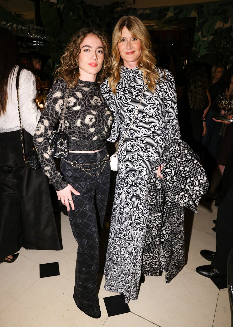 Jaya Harper and Laura Dern attend Chanel & W Magazine's dinner and bingo event at Indochine in NYC
