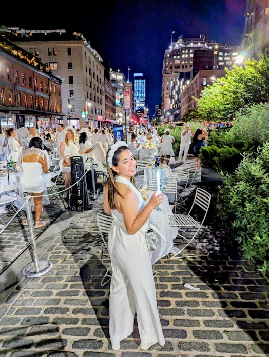 Kaitlin Cubria at Diner en Blanc NYC in 2023.
