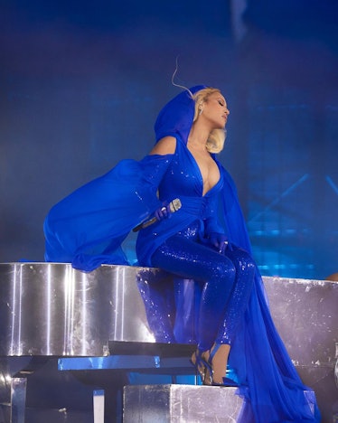 Beyoncé wears a custom Vera Wang look during her 'Renaissance' world tour.