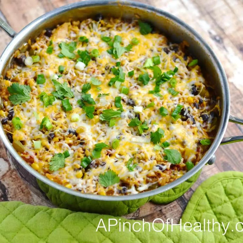 chicken enchilada skillet one-pot