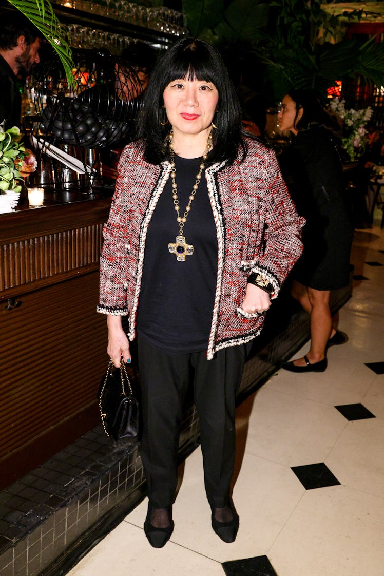 Anna Sui attends Chanel & W Magazine's dinner and bingo event at Indochine in NYC