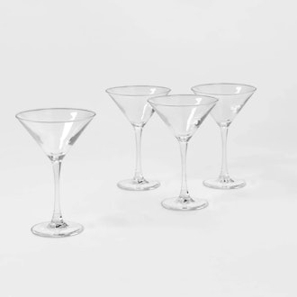 7.6 oz 4pk Glass Modern Martini Glasses