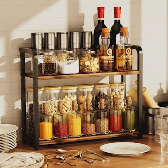 EKNITEY Wood Countertop Shelf Organizer