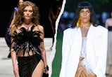 trans models Valentina Sampaio and Richie Shazam walk during new york fashion week september 2023