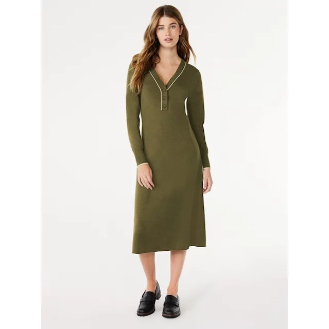 Henley Midi Sweater Dress