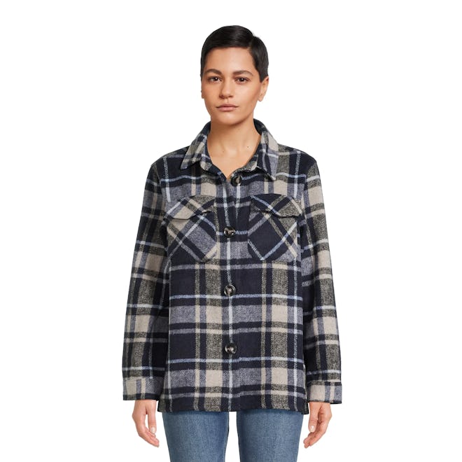 Plaid Button Down Shacket