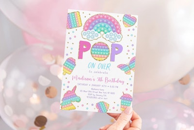 Pop-It Party Invitation