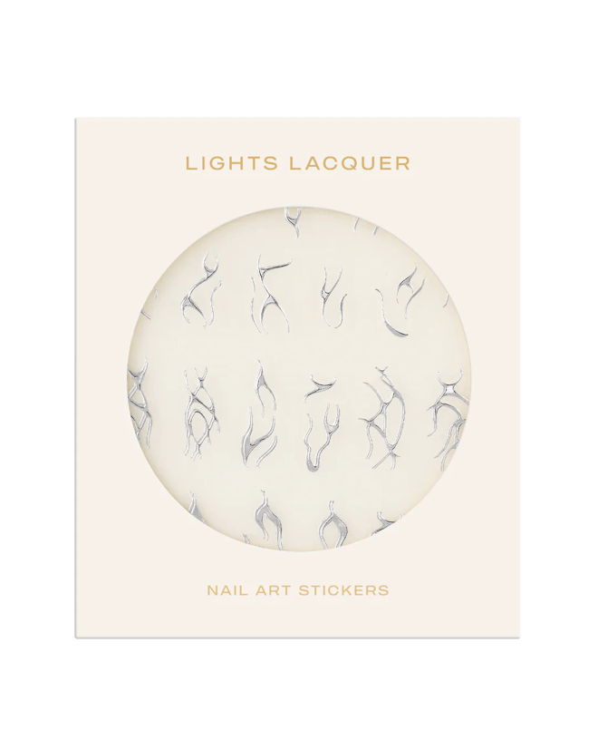 Lights Lacquer 3D Chrome Flame Nail Art Stickers