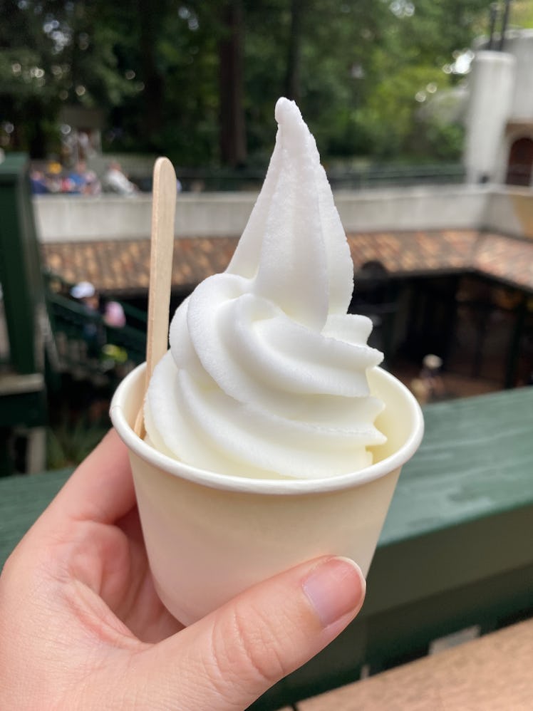 I tried the ice cream at the Ghibli Museum in Japan. 