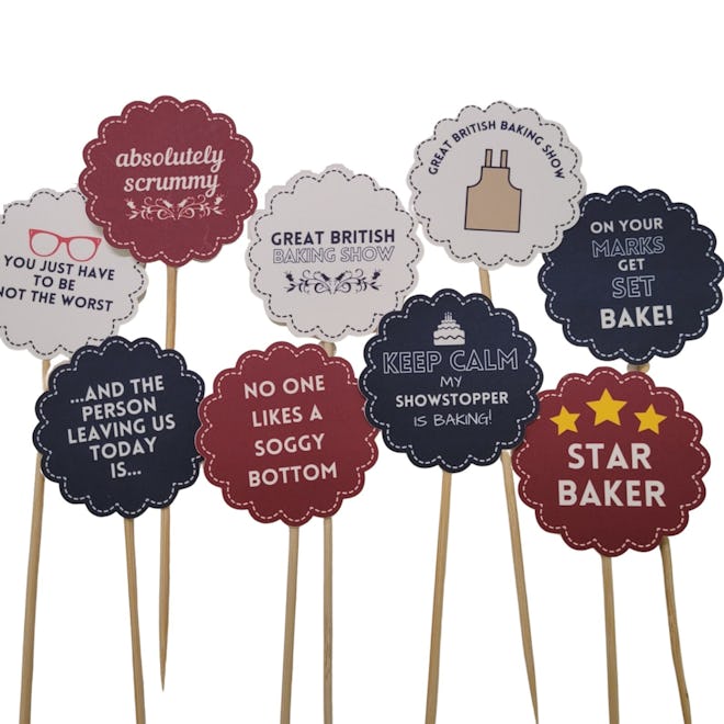 'Great British Bake Off' Cupcake Toppers 
