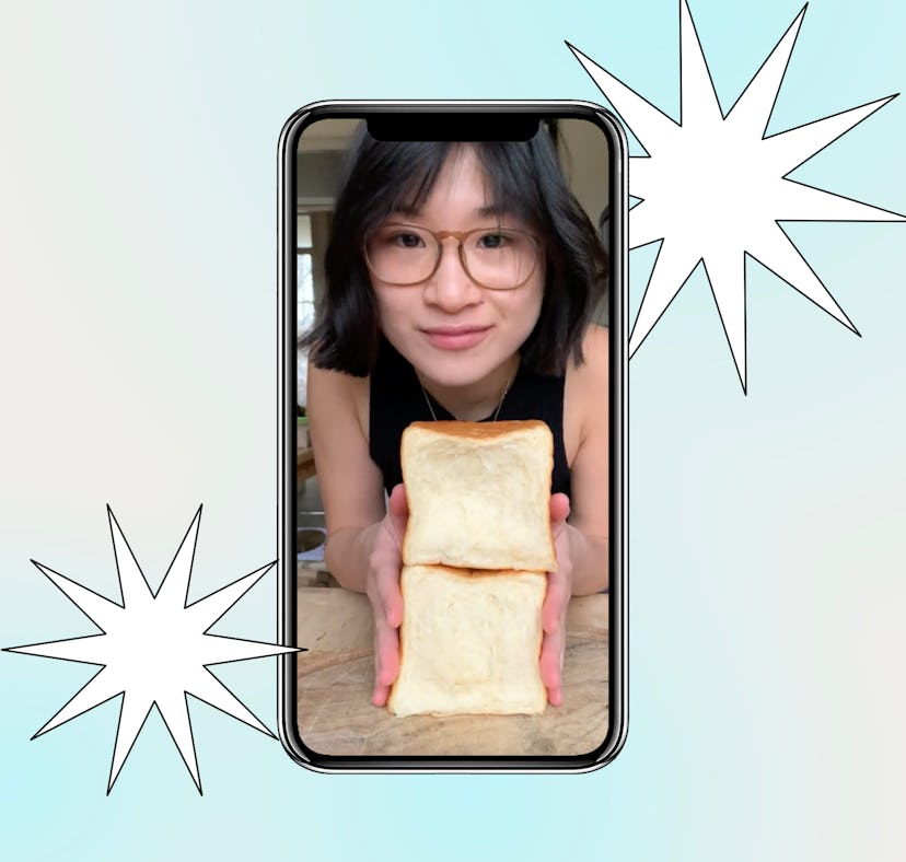 A TikToker shares an easy homemade bread recipe to make Japanese milk bread at home.