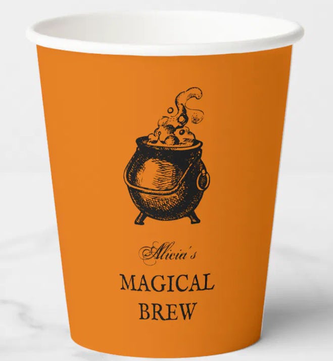 Orange Cauldron Customizable Cups 8-Pack