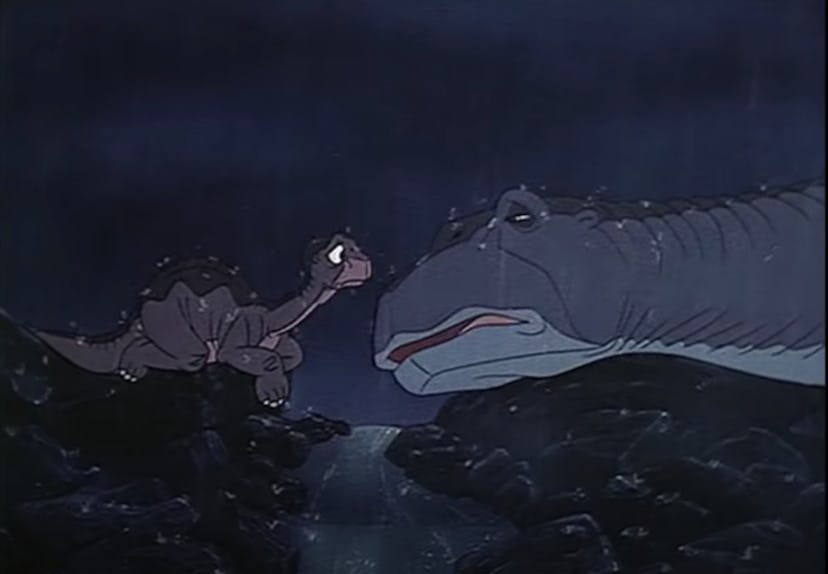 Little Foot attending his mother as she dies.