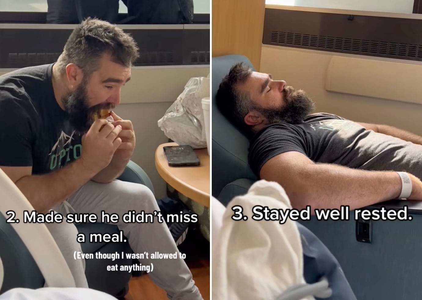 Jason Kelce Addresses Viral TikTok Of Him Eating A Bagel While His Wife