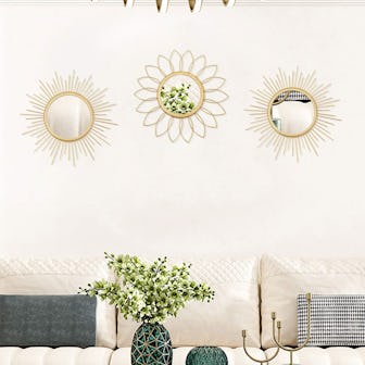 Uassi Sunburst Wall Mirrors (3-Pack)