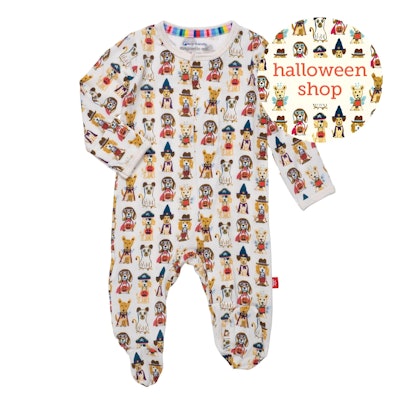 Baby Halloween pajamas with dogs in Halloween costumes