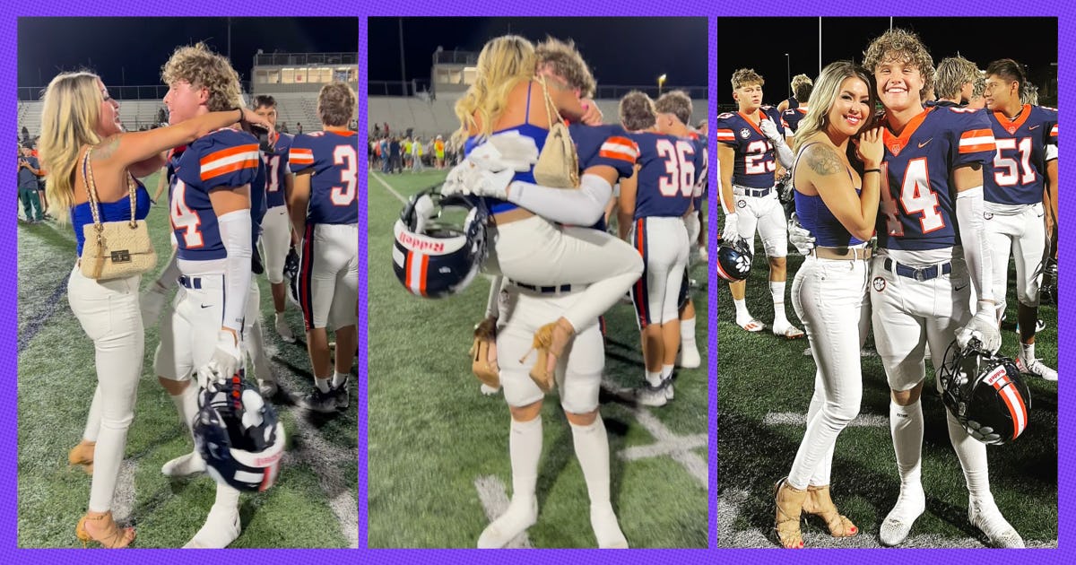 A Mom Is Under Fire For How She Hugged Her Son At A Football Game a-mom-is-under-fire-for-how-she-hugged-her-son-at-a-football-game