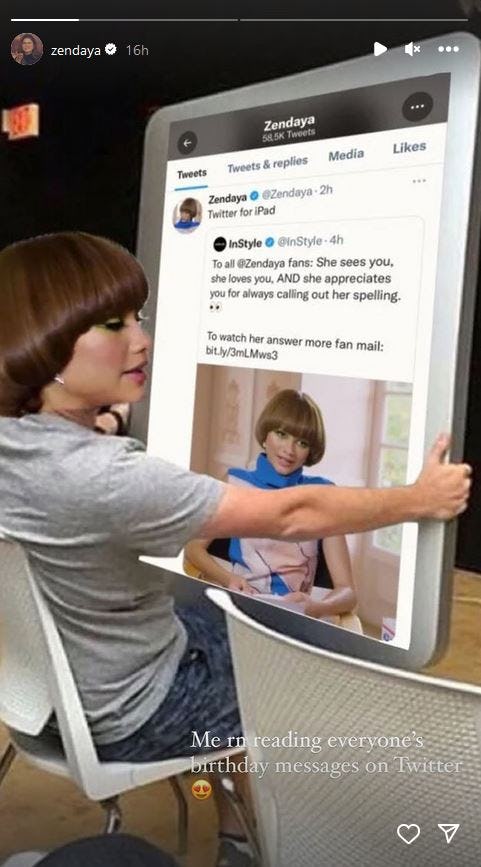 Zendaya thanked her fans on her 27th birthday.