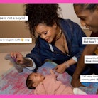 After photos of Rihanna's new baby, Riot Rose, were released, fans began speculating about baby’s ge...