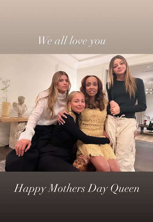 Nicole Richie wishes her mother Brenda Harvey-Richie a Happy Mother's Day on Instagram.