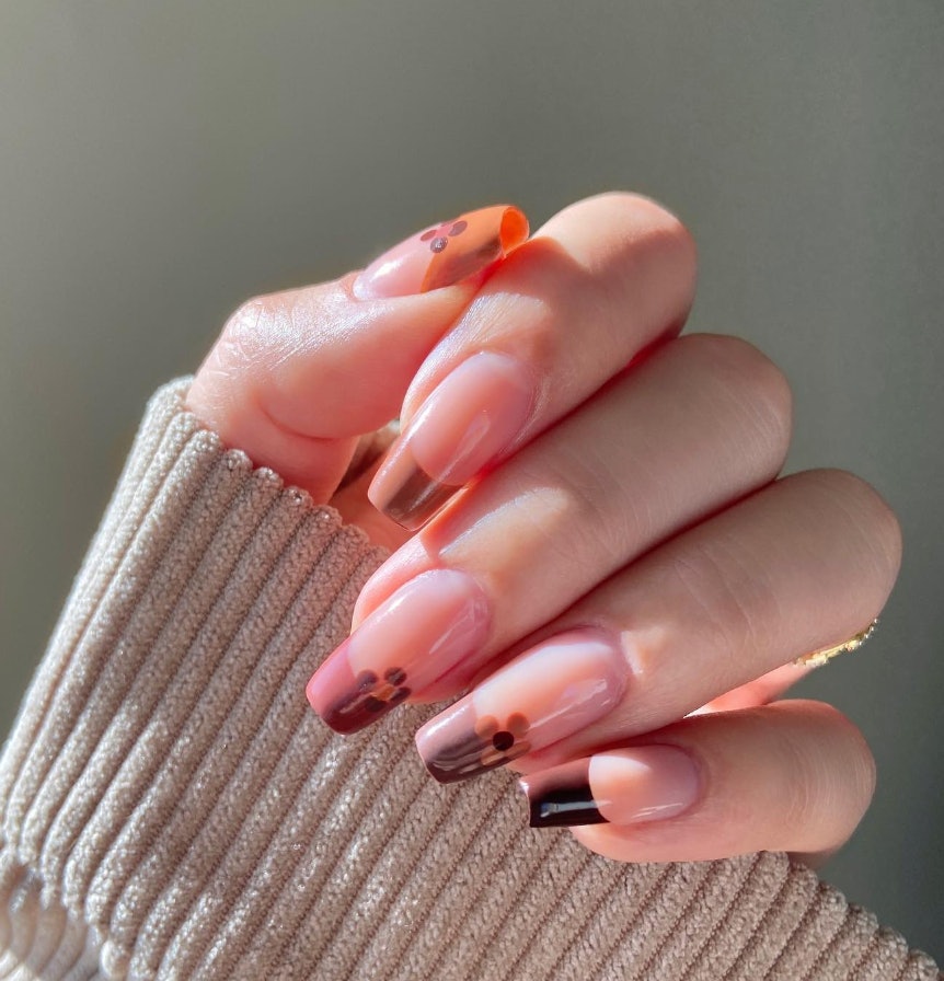 25 Fabulous Pop Art Nail Ideas You Should Try : Chocolate Brown & Soft Brown  Nails 1 - Fab Mood | Wedding Colours, Wedding Themes, Wedding colour  palettes