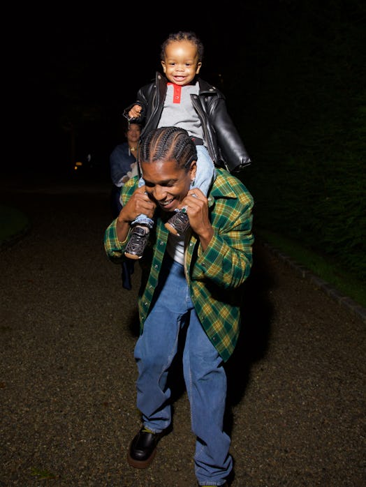 A$AP Rocky and his oldest son, RZA Athelston. 