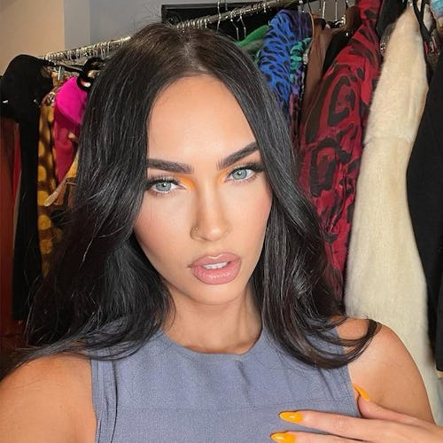 Megan Fox orange nails