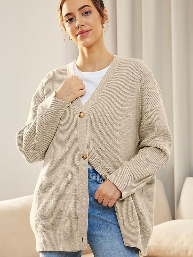 LILLUSORY Open Front Oversized Cardigan