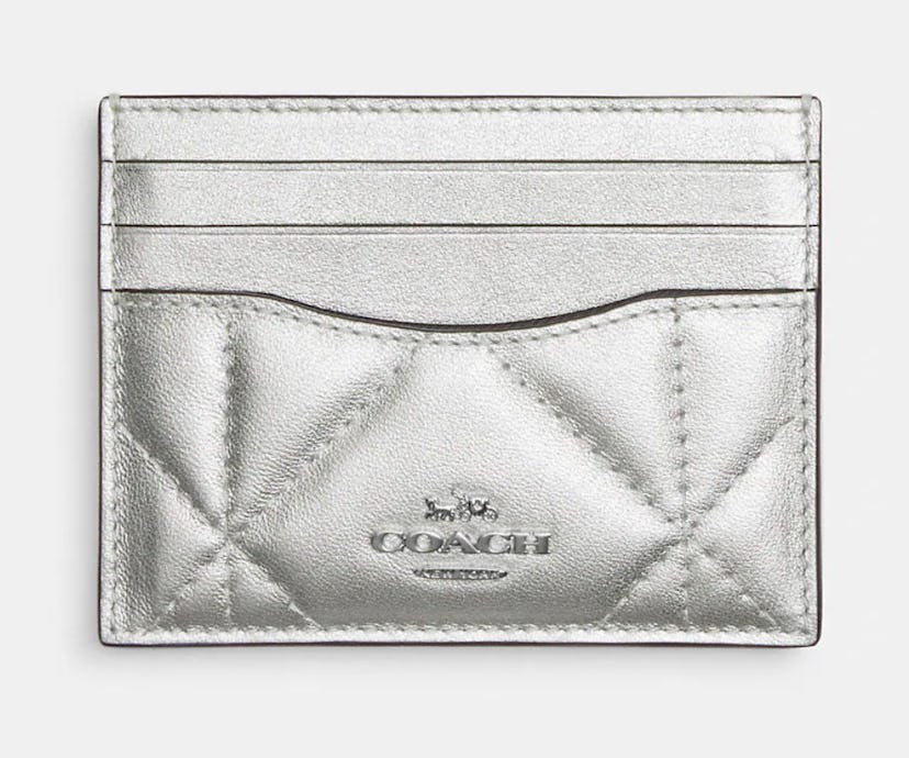 Slim Id Card Case With Puffy Diamond Quilting