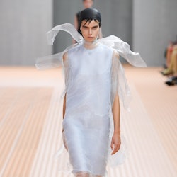 model walking prada spring/summer 2024 show