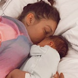 Gigi Hadid with her daughter Khai in a photo posted to Instagram.